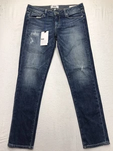 NUEVO CON ETIQUETAS PAIGE Jean Mujer 28 (30x28) Skyline Clavija de Tobillo Desgastada Jessie Lavado Elástico - Imagen 1 de 20