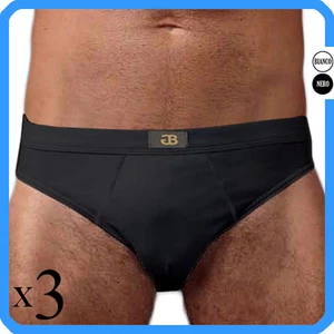 3 Mutande da Uomo Slip in Cotone Elasticizzato con Elastico Interno a Vita Bassa - Foto 1 di 4