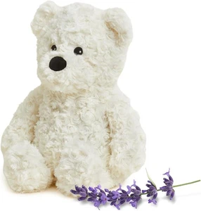 Warmies Microwavable & Weighted Stuffed Animals, Cream Curly Bear 13" - Picture 1 of 6