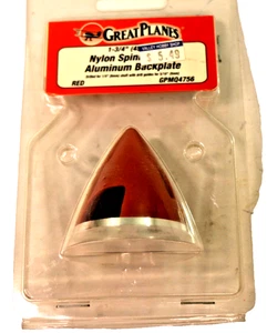 Great Plains Nylon Aluminum Spinner GPMQ4756 Red For R/C Engines 2002 - Picture 1 of 6