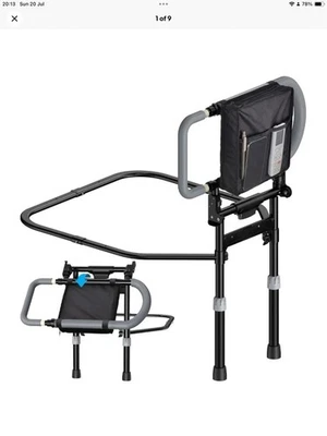 Rieles de cama para adultos mayores, riel de cama plegable para ancianos con bolsillo de almacenamiento - Imagen 1 de 4