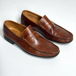 Scarpe Magnanni Uomo 11 M Penny Mocassino Pelle Cognac Made In Spain Leggero - Foto 1 di 15