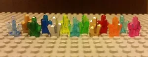 Lego NEW Set/13 Rock Crystals - Blue Red Green Pink Orange Gold Silver And More! - Picture 1 of 1