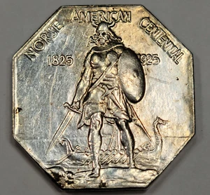 1925 NORSE AMERICAN COMMEMORATIVE Medal Choice UNC Light Scratch See Pics *J561 - Picture 1 of 4