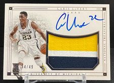 2016 National Treasures Collegiate Caris LeVert RC Patch Auto /49 RPA Michigan