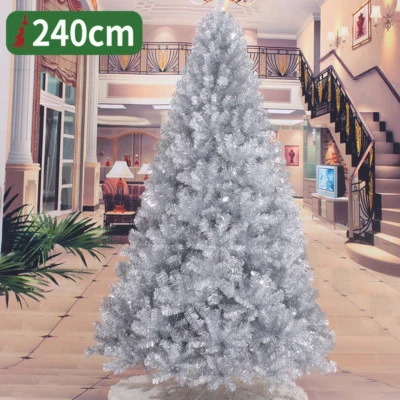 Silver Christmas Tree 2 3 4 5 6 7 8 FT Decoration Undercoated Festival Holiday - Image 1 of 4