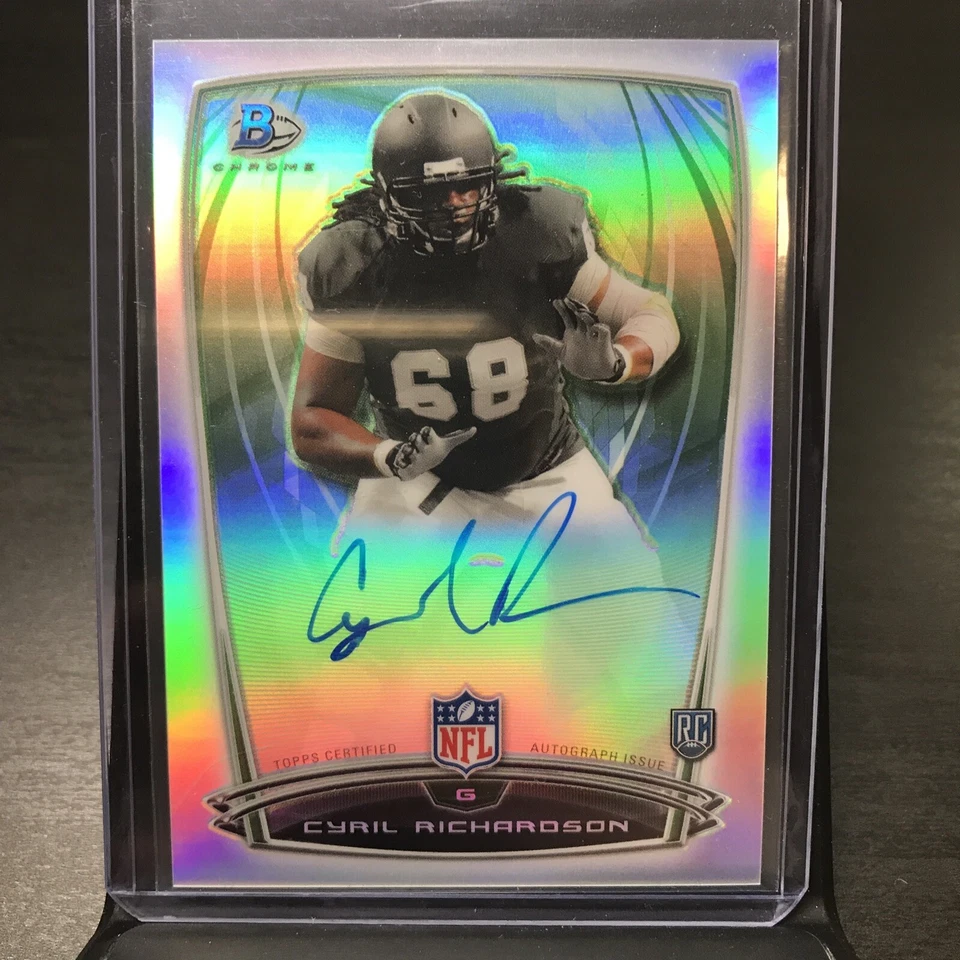 CYRIL RICHARDSON AUTO RC Baylor BEARS 2014 Bowman Chrome Refractor #54 BILLS RC - Image 1 of 4