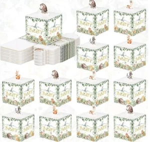 48 Pcs Woodland Baby Shower Favor Boxes Small Animal Paper Treat Boxes Cute! - Picture 1 of 3