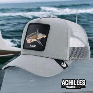 Goorin Bros The Farm Animal Trucker Heu grau Hai Wut Chomp Strand Terror neu - Bild 1 von 4