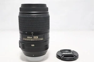 VERY GOOD Nikon AF-S DX 55-300㎜ f/4.5-5.6G ED VR Zoom Lens with Caps & Nikon - Picture 1 of 5