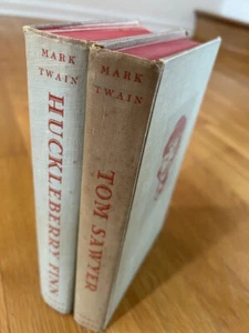 Lot TOM SAWYER HUCKLEBERRY FINN Mark Twain NORMAN ROCKWELL - HERITAGE PRESS-GOOD - Picture 1 of 14