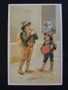 CHROMO "A voir par transparence" musicien colporteur petit métier - Imagen 1 de 1