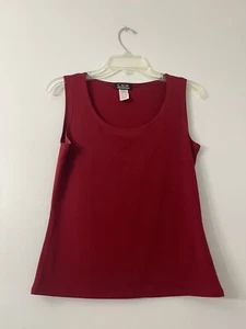 Crew Knit Wear Blouse Sleeveless  Womens Top Size L Red - Picture 1 of 6