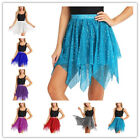 Sequined Women Adult Latin Salsa Dance Skirt Ballroom Dance Dress Modern Costume