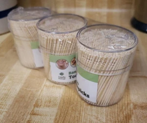1500 pezzi stuzzicadenti in legno bambù legno denti rotondi a punto singolo stuzzicadenti - Foto 1 di 6