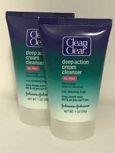 Clean & Clear Deep Action Cream Cleanser Oil-Free 1 oz. (Pack of 2) - Picture 1 of 2