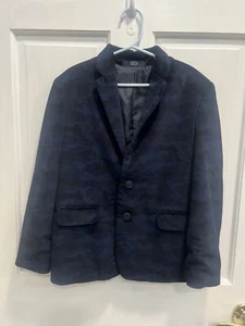 NAUTICA Blue Camo Camouflage Super Soft Blazer Suit Jacket Boys SIZE 7 Pre Loved - Picture 1 of 5