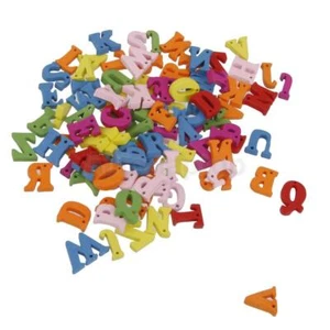 100x Holzbuchstaben / Holzzahlen Buchstaben-Alphabet Bastelzahlen - Picture 1 of 8