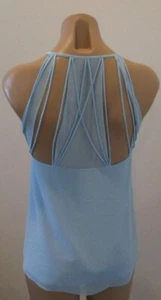 HAUTE HIPPIE Mirage Crisscross Strappy Tank Top in Light Blue (Sky) - NWT $255 - Picture 1 of 6