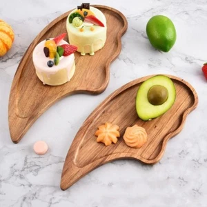 Irregular Japanese Solid Wood Plate High-value Snack Plate Wooden Tray Dessert - Picture 1 of 11