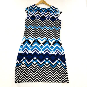 Liz Claiborne XL Etuikleid Geometrisches Muster - Bild 1 von 6