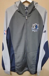Chaqueta Adidas Bigman Dallas Mavericks con Cremallera Completa con Capucha Azul Marino, Gris Talla L - Imagen 1 de 4