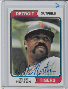 Detroit Tigers Willie Horton signed card.