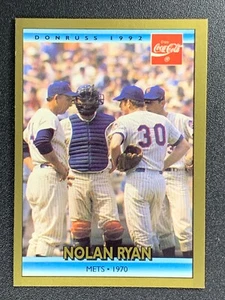 Nolan Ryan Career Series #4 Coca Cola Card Donruss Mets 1992 - Picture 1 of 2