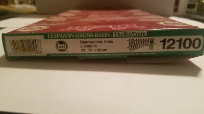 LGB 12100 G Brass 30° Left Hand R1 Manual Switch Turnout EX/Box - Image 1 of 3