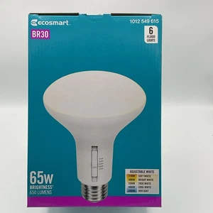 (6-Pk) EcoSmart LED Flood Light Bulb Dimmable BR30 65W Eqv - Picture 1 of 7