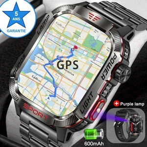 Montre Connectée SmartWatch Android iOS Traceur GPS Boussole Lampe de Poche LED - Zdjęcie 1 z 18