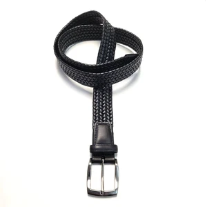 Neu ohne Etikett neu TORINO geflochtener Leder geflochtener GÜRTEL Herren 32 SMALL S schwarz HERGESTELLT IN USA - Bild 1 von 6