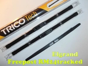 3Set Fit Nissan Elgrand (E51) 02-10 Wiper Blades Front & Rear Freepost 24tracked - Picture 1 of 6