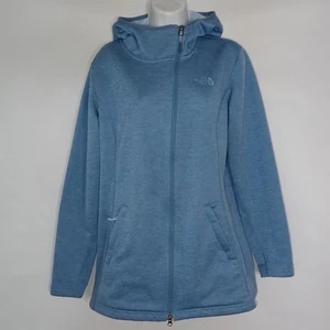 North Face Jacket Womens Large Blue Hardlee Raschel Fleece Lined Hoodie - Picture 1 of 11