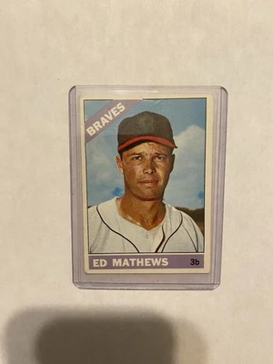 1966 Topps Ed Mathews #200 HOF Ex No Creases - Image 1 of 2