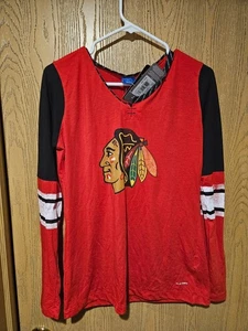 CAMISA JERSEY CHICAGO BLACKHAWKS MUJER ETIQUETAS NUEVAS GRANDE REEBOK NHL PLAYDRY - Imagen 1 de 5
