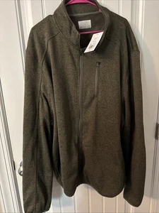 Precio de venta sugerido por el fabricante $79,50 Chaqueta Ocean+Coast Talla 3XLT Para hombres Cremallera Completa Suéter Polar Oliva - Imagen 1 de 2