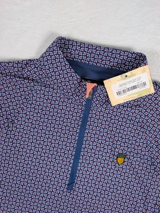 Peter Millar Lightweight Sun Shirt Women Large 1/4 Zip Pullover Floral Logo NWT - Picture 1 of 11