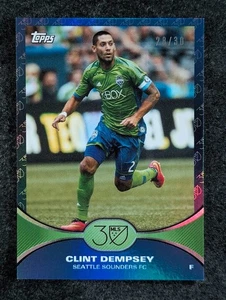 2025 Topps MLS 30th Anniversary Coll. CLINT DEMPSEY 28/30 Blue Foil SP #10 - Picture 1 of 3