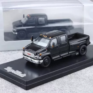 GOC 1/64 Scale GMC TOPKICK Pickup Black Diecast Car Model Toy Collection - Picture 1 of 6