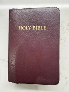 1979 Holman Holy Bible KJV Red Letter with Dictionary Study Helps Vintage - Foto 1 di 6