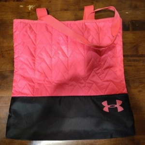 Under Armour Borsa Donna Tote Bag Consapevolezza Cancro al Seno Grigio e Rosa - Foto 1 di 3
