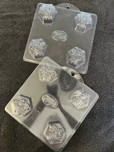 Milky Way Molds- Massage Mold Lot of 2 Soap Lotion Bars Bumble Bee Honey - Picture 1 of 2