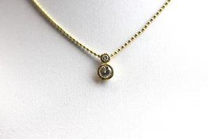 750er Gelbgold mit einem Anhänger zwei Diamanten ca. 0,60ct - Picture 1 of 5