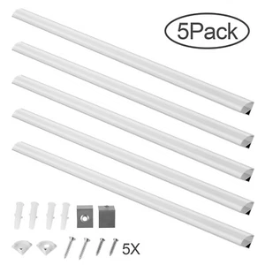 5×1m LED Profil Aluprofil Alu Schiene Leiste Profile für LED-Streifen Eloxiert - Bild 1 von 17