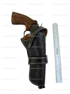 OWB HOLSTER TOOLED LEATHER PISTOL COVER GUN HOLDER UNIVERSAL FIT COLT GLOCK S&W - Image 1 of 4