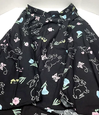 FALDA CÍRCULO COMPLETO talla L (14) Conejo/Floral Rock & Roll Swing Jive HELL BUNNY Foto 1 de 4