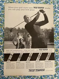 Anuncio impreso de ejes de club de golf True Temper 1959 vintage Cleveland Ohio - Imagen 1 de 7