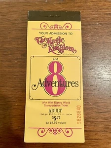 Vintage Walt Disney World Tickets, Magic Kingdom PartialTicket Booklet - Picture 1 of 12