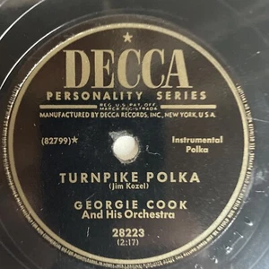10" 78 RPM-Georgie Cook-I've Been Working on the Railroad Polka/Turnpike Polka - Picture 1 of 4